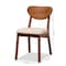 Baxton Studio Damara Mid-Century Modern Sand Fabric and Walnut Brown Finished Wood 2-Piece Dining Chair Set 183-11646-Zoro - alternate 8